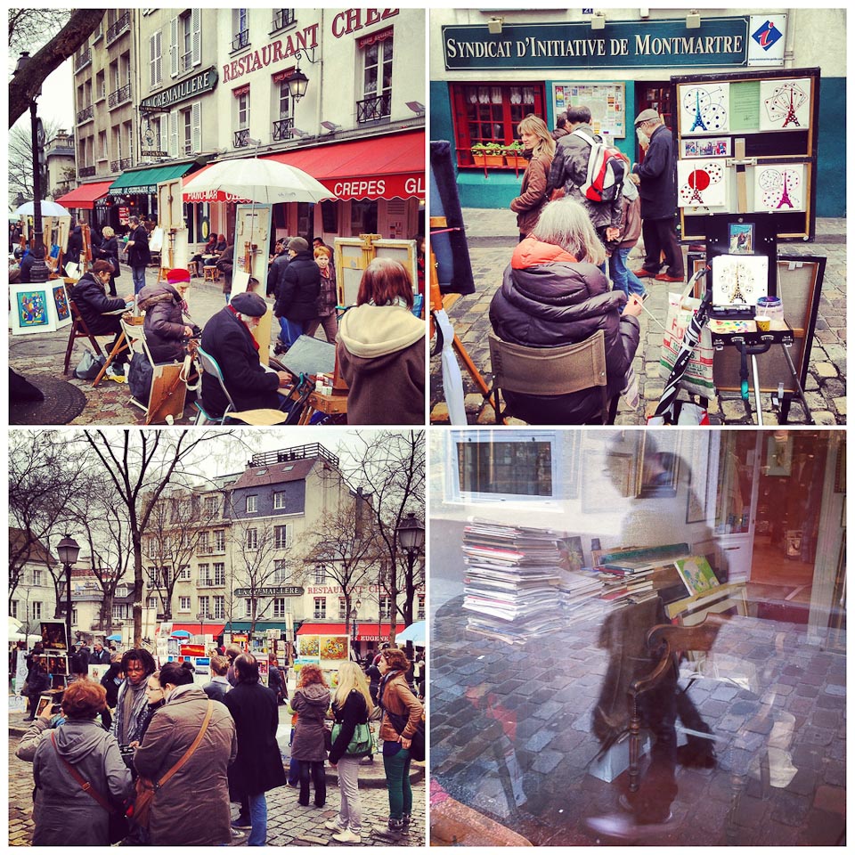 Künstler auf dem Place du Tertre in Paris