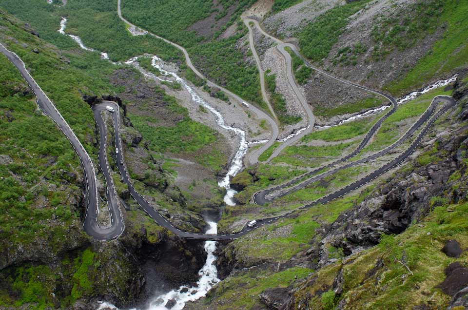 die Passstraße Trollstigen in Norwegen