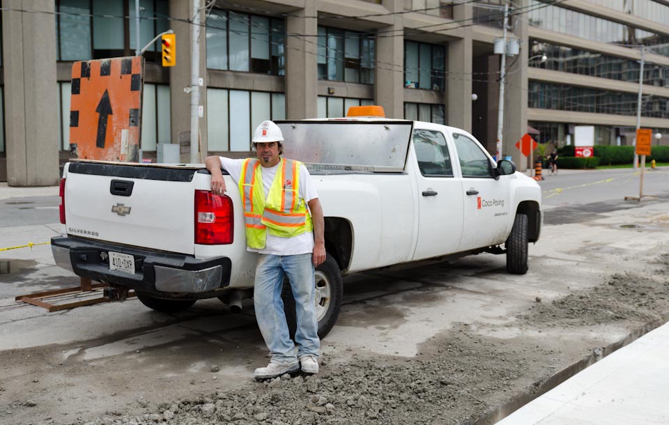 Bauarbeiter an der Yonge Street