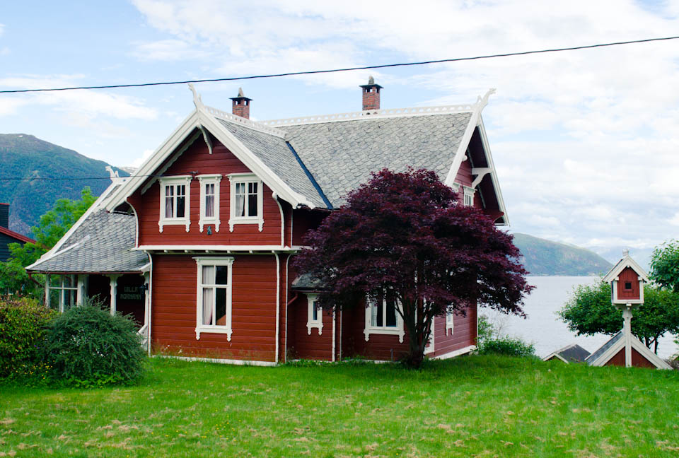 Drachenhäuser von Balestrand in Norwegen