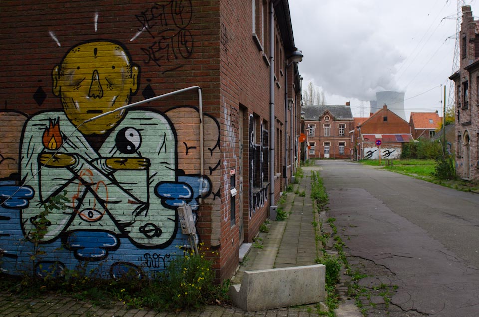 Streetart in Doel, Belgien