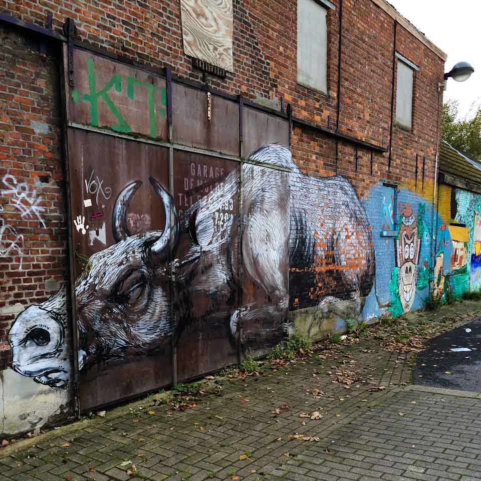 Streetart Doel Geisterdorf Belgien