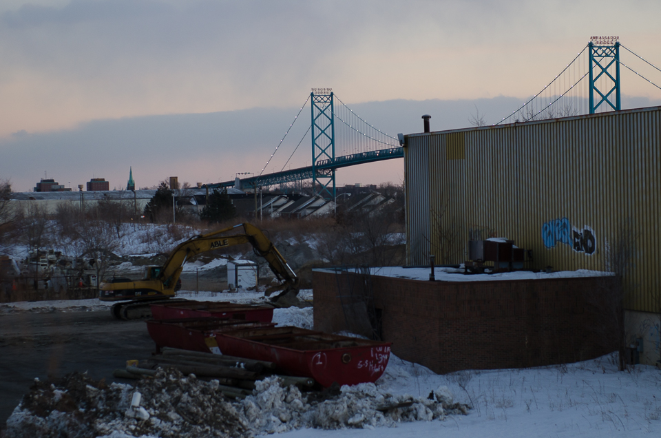 Wetter Detroit Arschkalt Ambassador Bridge