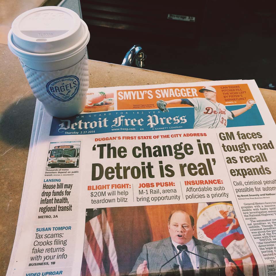 Detroit free press Tageszeitung Detroit