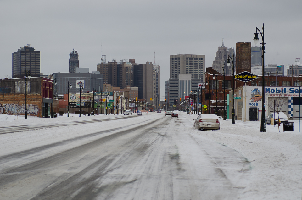 Schnee in Detroit Reisebericht Detroit