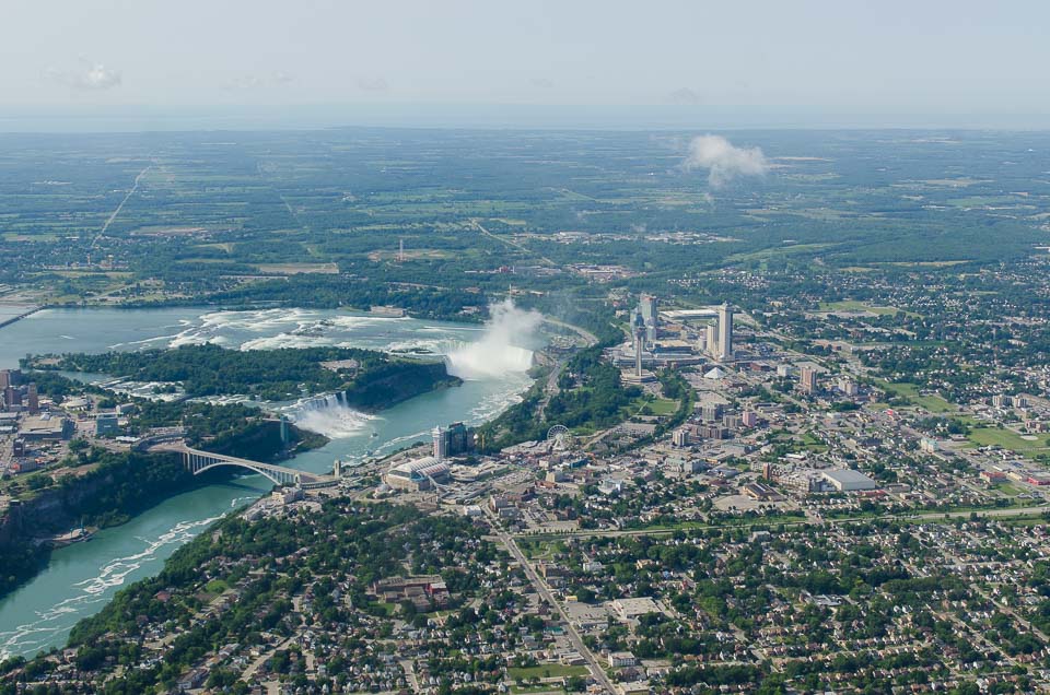 Blick aus dem Helikopter