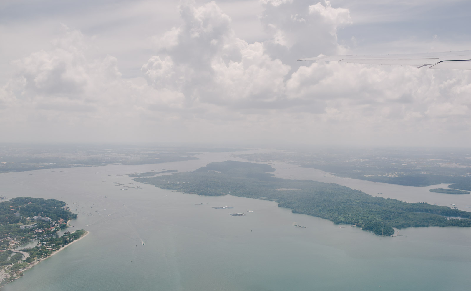 Anflug Singapur Singapore Airlines