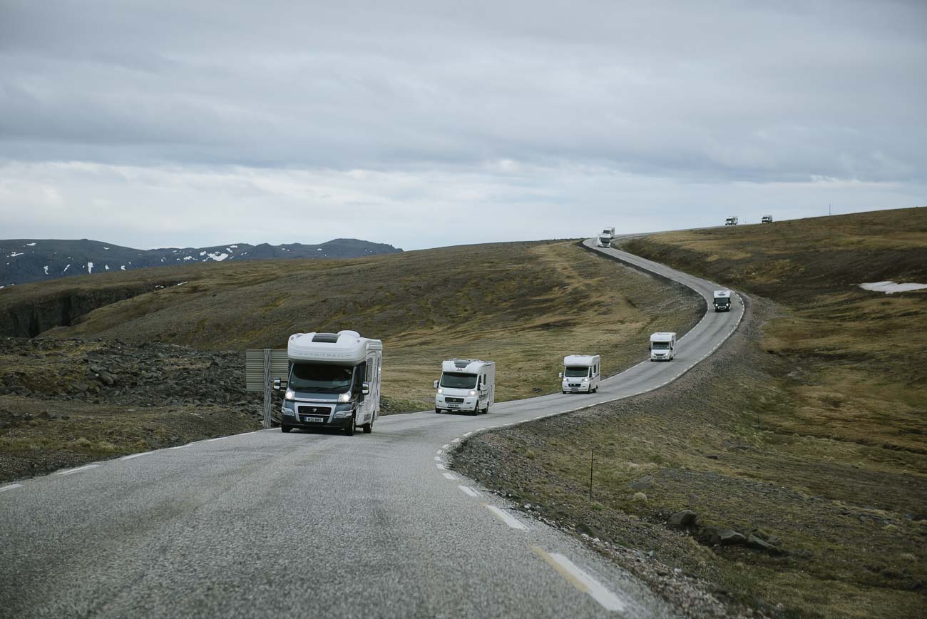 Verkehr auf dem Weg zum Nordkap