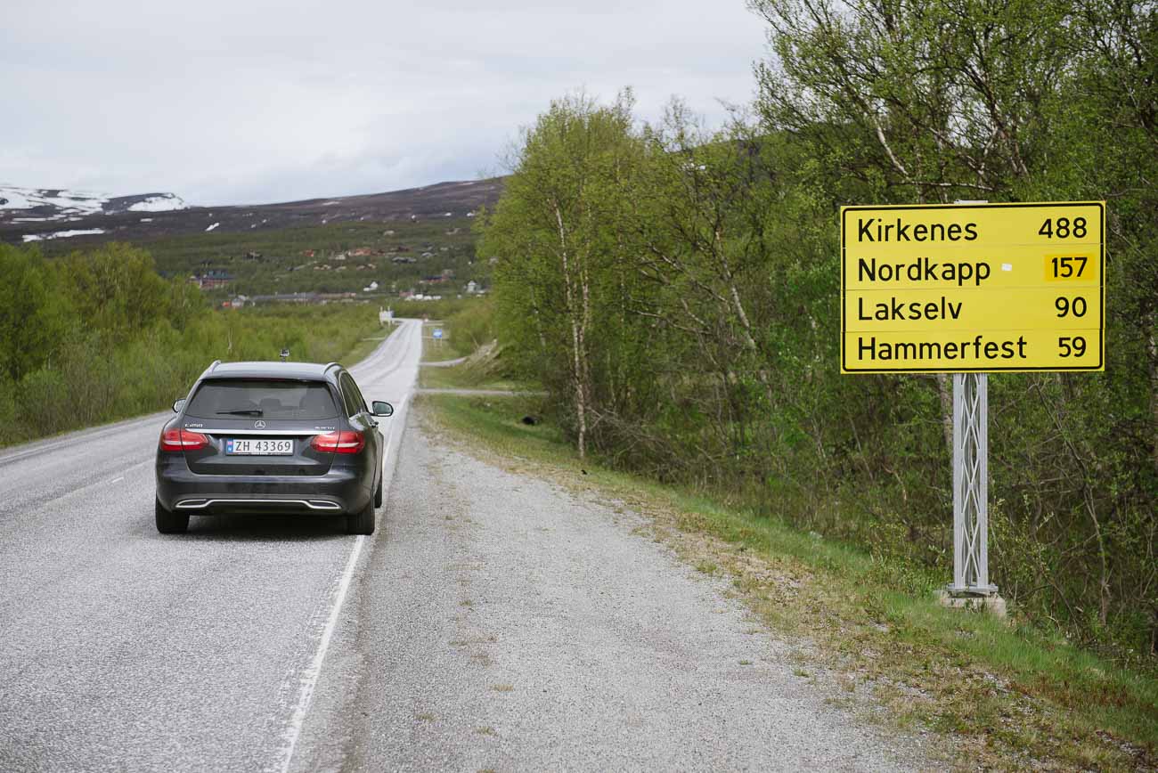 Nordkap noch 157 Kilometer