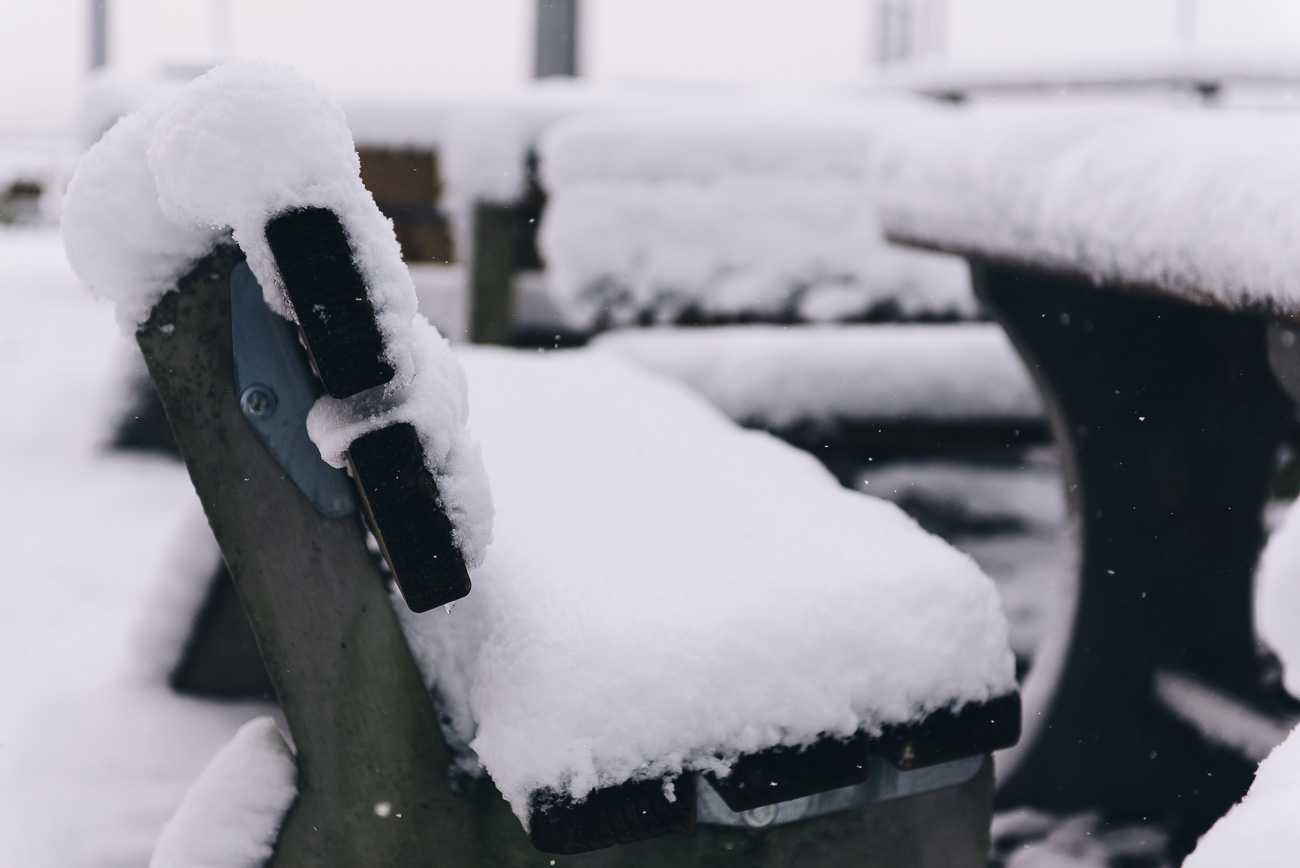 Schnee in Attendorn beim Skywalk Biggesee