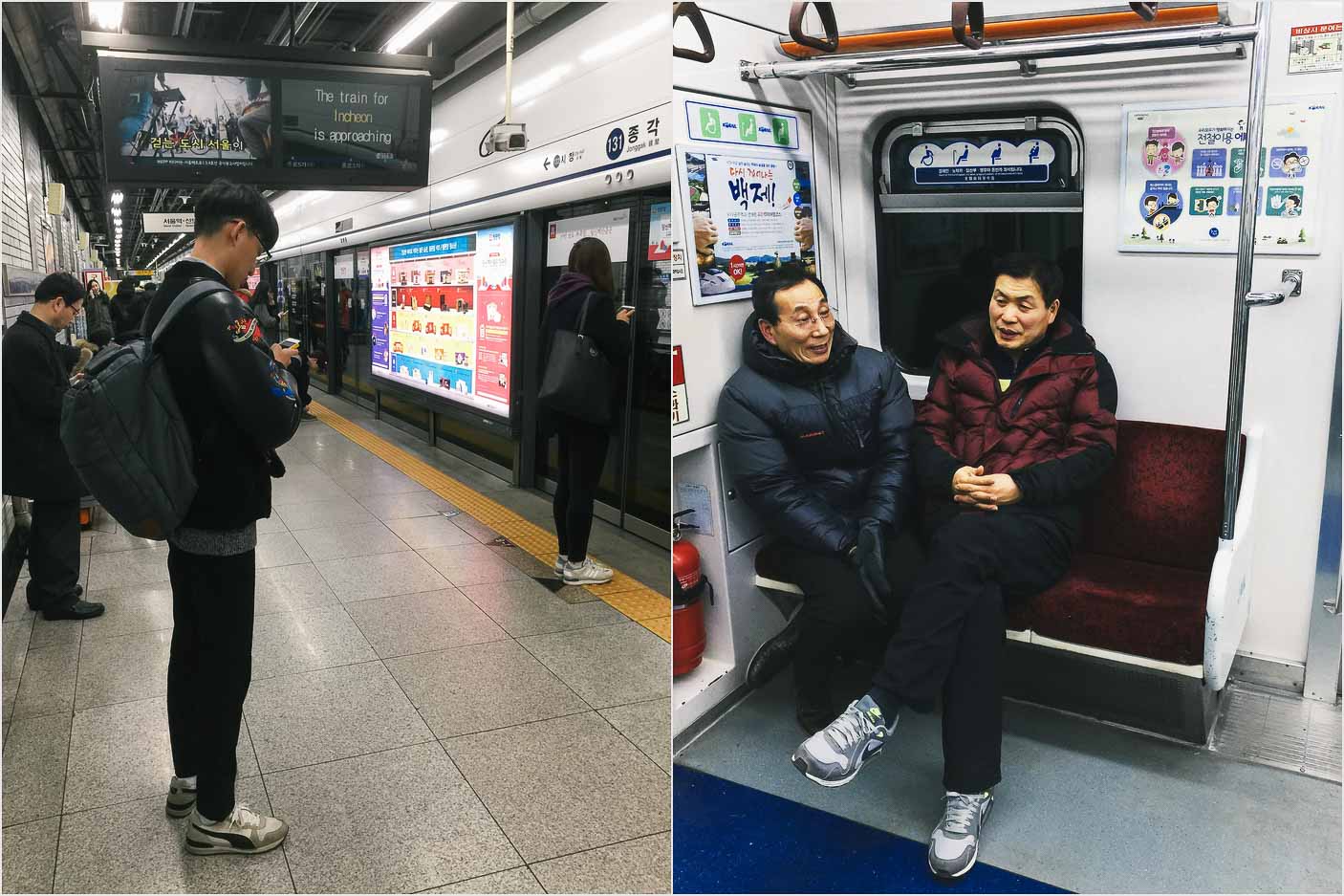 U-Bahn fahren in Seoul