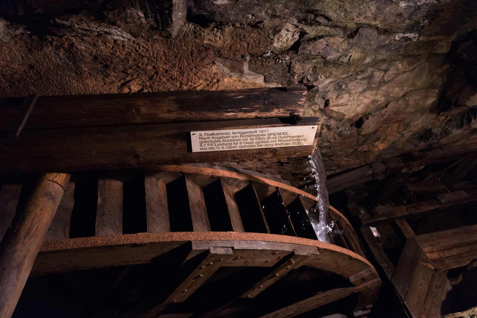 Das 9 Meter hohe Wasserrad, Markus-Röhling-Stolln