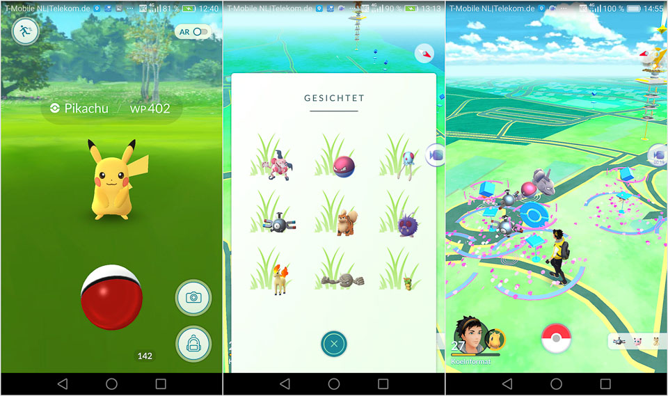 Pokémon Go mit dem Hono 8 in Kijkduin